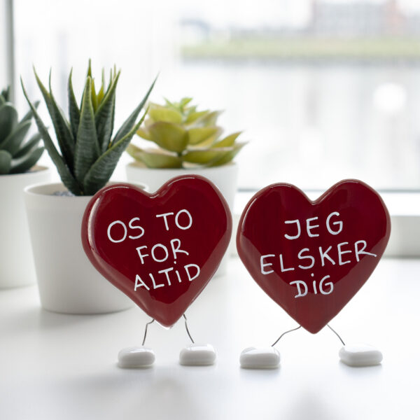 Bordeaux hjerte på fod os to for altid og jeg elsker dig valentinsdag